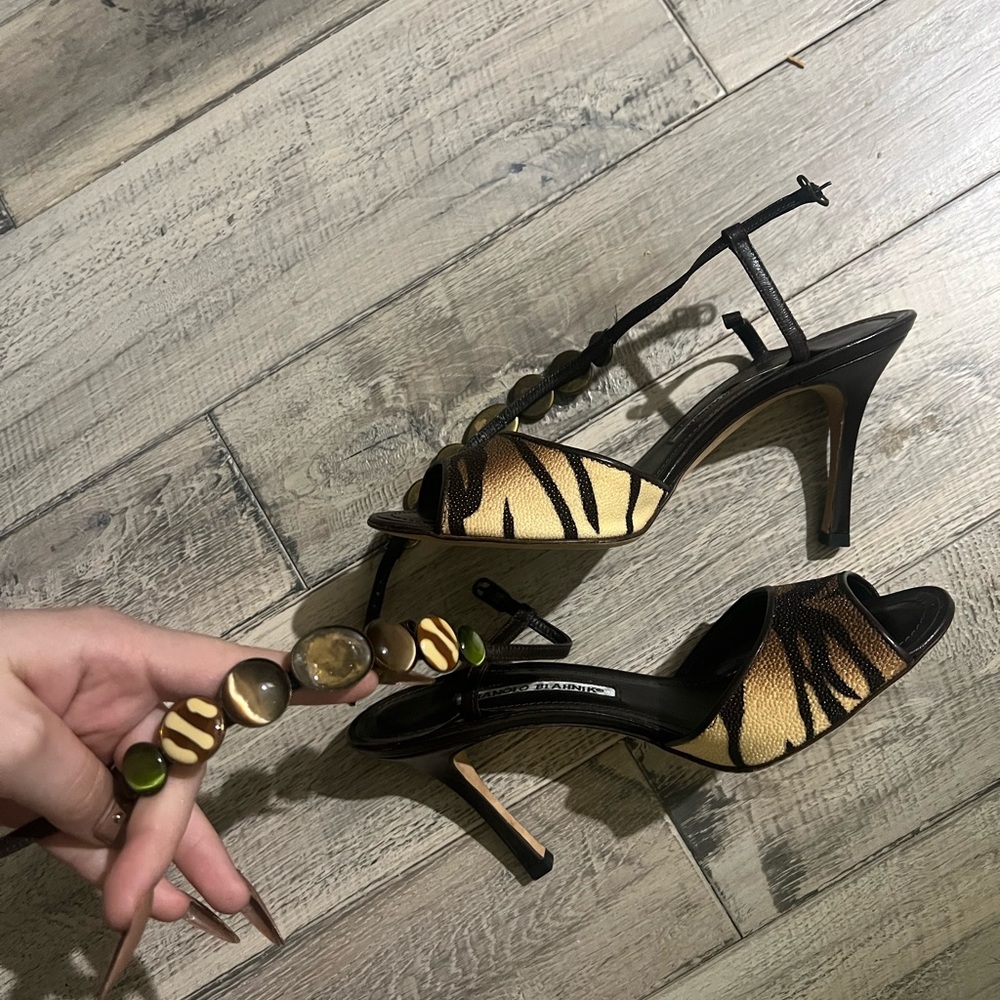 Manolo Blahnik Animal Print Heels